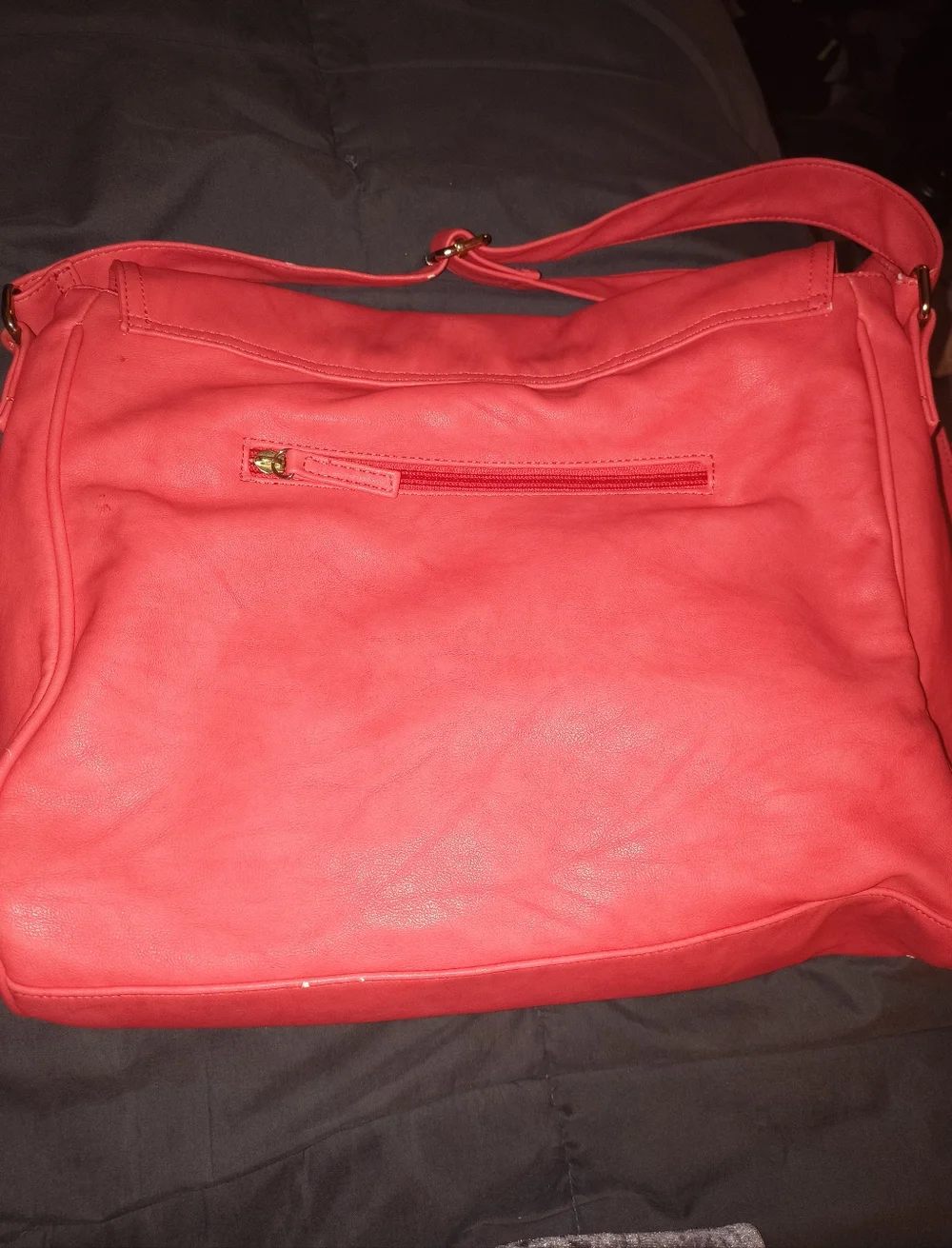 Roxy Red Womens Satchel Crossbody Purse Work/ School Bag Adjustable Straps